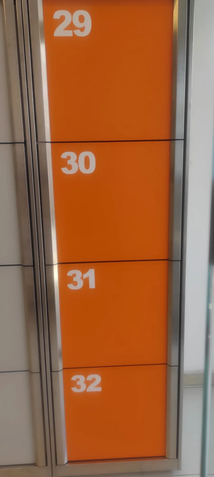 Large orange lockers at Mellieha